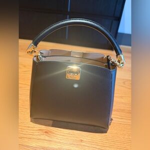 Kate Spade Black Leather Bucket Bag